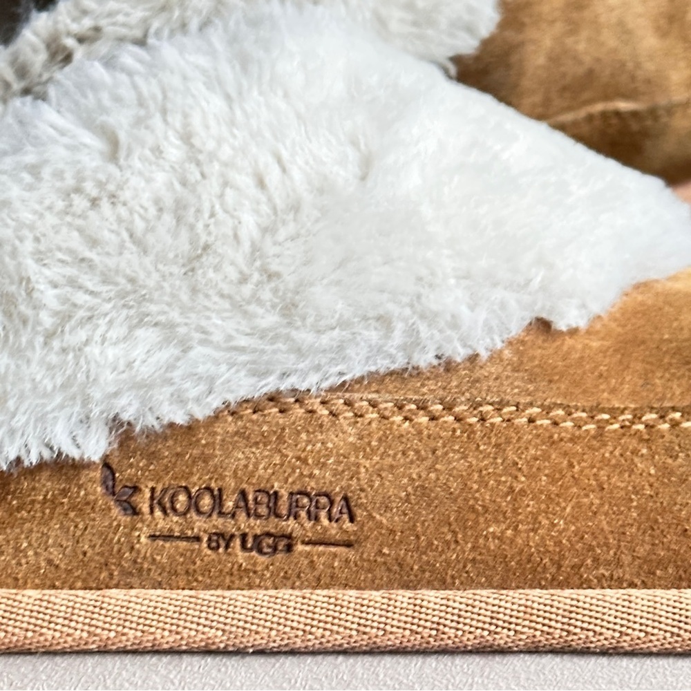 Koolaburra Tan Brown Suede / Sherpa Slip-On Shoes size 11 - Picture 3 of 13